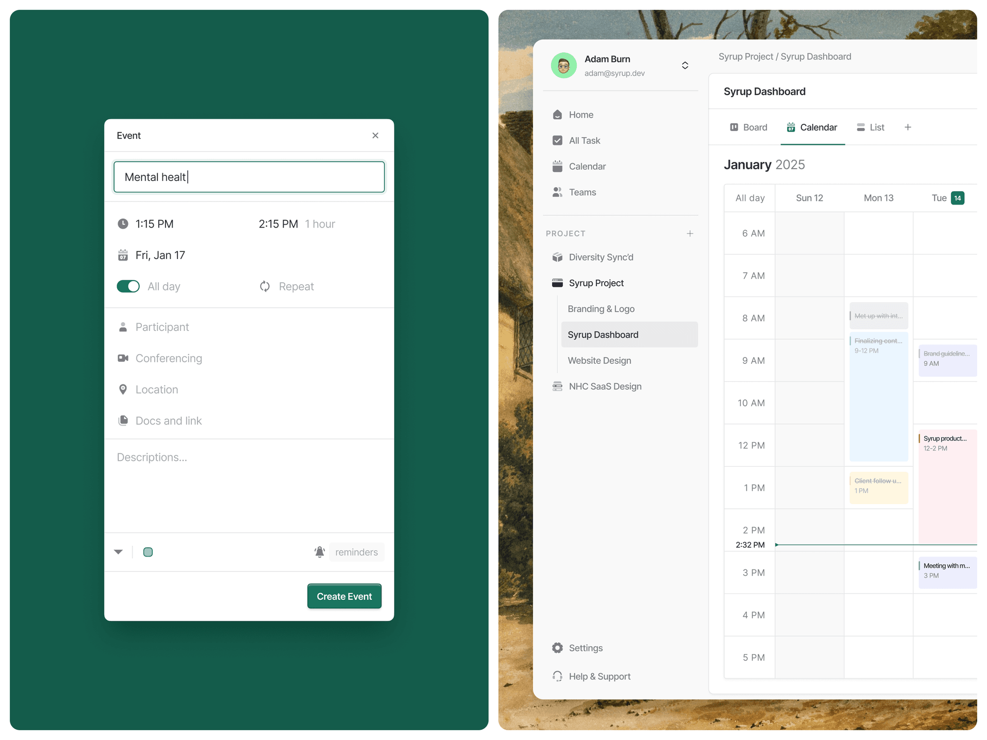 Quick Book schedule management